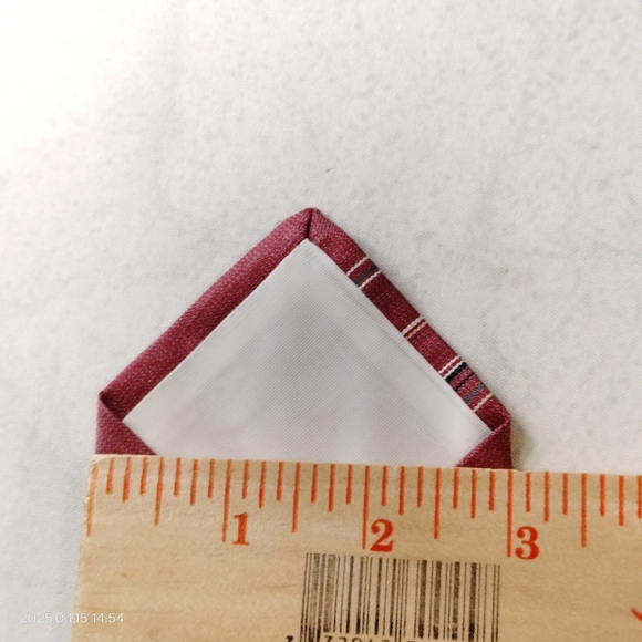 Necktie Golden Clasp Prince Consort Retro Diagonal- 58" L/ 3" W Vintage Red - Picture 6 of 9